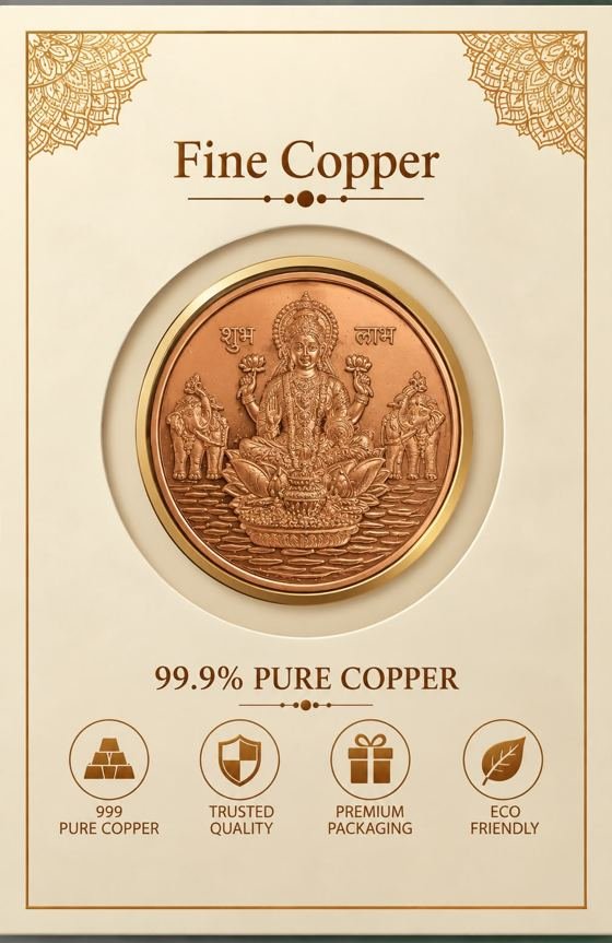 Lakshmi copper coin in RMP Fine Copper gift card
