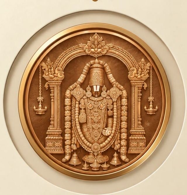 Tirupati Balaji copper medallion